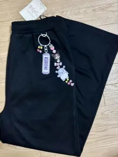 サンリオ クロミ バク スウェットパンツ ブラック
