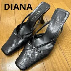 DIANA ダイアナ　サンダル　ミュール　ブラック　23.5cm 日本製