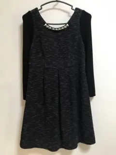 美品　ジルスチュアート　ビジュー付　ワンピース　サイズS ツイードニット