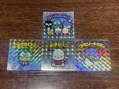 サンリオキャラクターズマンチョコ はぴだんぶい サム ポチャッコ けろっぴ 4枚