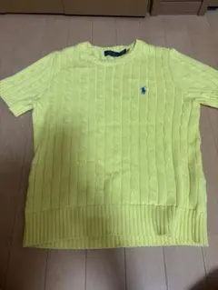 Polo Ralph Lauren 半袖　ケーブルニット イエロー