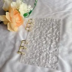 A6アクリルバインダー　バインダー貯金　水流　ゴールド　saving　家計管理