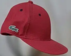 LACOSTE キャップ 赤　58センチ位