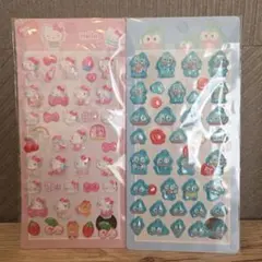 ハローキティ ハンギョドンボンボンドロップ風シール3D 2シートセット