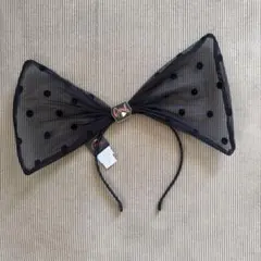 香港 ディズニー カチューシャ クルエラ リボン ハロウィン