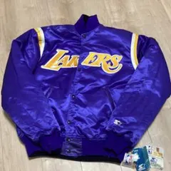 90s Starter Lakers レイカーズ スタジャン リバーシブル Lのサムネイル