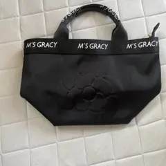 M'S GRACY トートバッグ 黒 花デザインのサムネイル