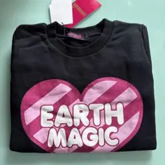 新品 EARTHMAGIC トレーナー 140cm ブラックのサムネイル