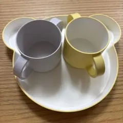 【tak.】 BIO KIDS DISH ギフトセット3点　食器　コップ　黄色