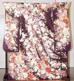 振袖 深紫色 牡丹 菊 桜 華やか ⭐︎成人式のサムネイル
