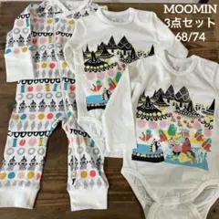 MOOMINロンパース・カバーオール3点セット 68/74