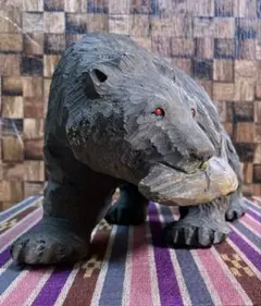 北海道 アイヌ 熊の木彫り ヴィンテージ