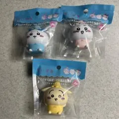 ソフビインテリアマスコット　ちいかわ　うさぎ　ハチワレ　3個セット