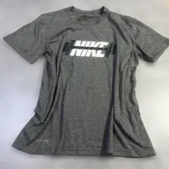 NIKE DRI-FIT ロゴプリント 半袖Tシャツ スポーツウェア グレー M