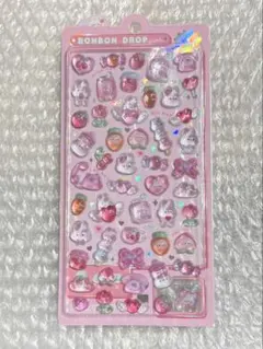 ボンボンドロップシール　正規品　うさぎ　りぼん　いちご　もも