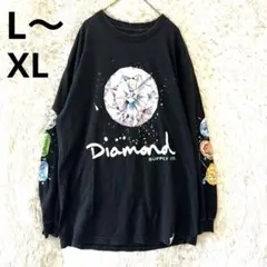 レア ビンテージUS古着⭐️ダイアモンドサプライ ロンT Lサイズ個性派デザイン