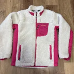 【美品】Columbia フリースジャケットMピンク／ベージュ