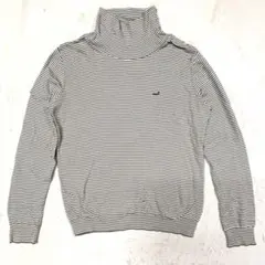 最終値下げ　♢クロコダイル♢ ストライプ M タートルネック 薄手　長袖トップス