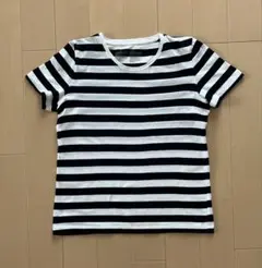 無印良品 白黒ボーダーTシャツ