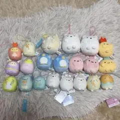 すみっコぐらし　ばんざいゴムひも付き　マスコット　21点セット
