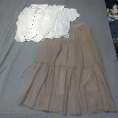 イング、GLAM2nd他トップス+ティアードチュールスカートサイズM