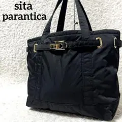 ✨人気モデル✨シータパランティカ トートバッグ A4収納可能 ゴールド金具 黒のサムネイル