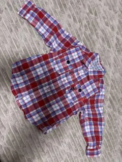 【美品】チェック柄カジュアルシャツ 90cm ミキハウス