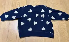 ☺︎GUBabyハート柄 トレーナー 80ネイビー