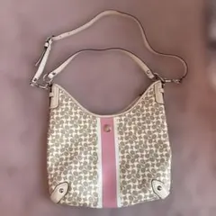Coach ショルダーバッグ ベージュ/ピンク