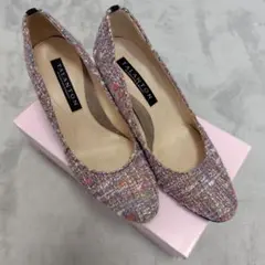 TALANTON マルチカラー ツイード パンプス