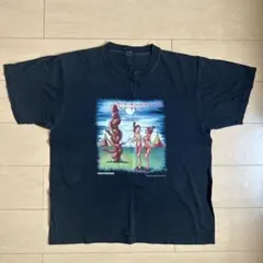 USA古着90sUSA製ネイティブアメリカンアートTシャツシングルステッチ炭 