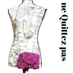 ヌキテパ　ショルダー　バッグ　パーティー　ピンク　花　ミニバッグ　鞄　ポーチ