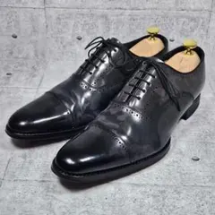 【希少】REGAL ストレートチップ 本革 レザー カモフラ柄 黒 26cmのサムネイル
