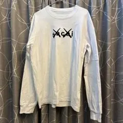 sacai cows コラボ ロゴ入り長袖Tシャツ ホワイトのサムネイル