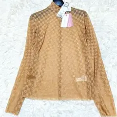 新品未使用✨現行フォルテフォルテ　シアーシャツ　オレンジ　L 定価72600円