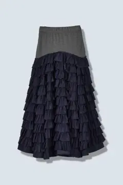 今季　OMMO MANY FRILLS VOLUME SK ネイビー　36