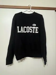 LACOSTE フロッキーカレッジロゴクルーネックスウェット