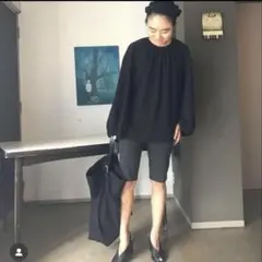 美品 ヤヌーク × 金子彩 Knee Denimサイクリングパンツ デニムのサムネイル
