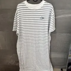 LOGOS DAYS ストライプ カットソーワンピース LL