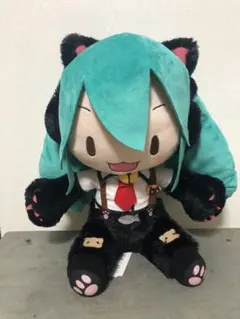 初音ミク　ふわぷちLLぬいぐるみ　初音ミク-にゃんこ