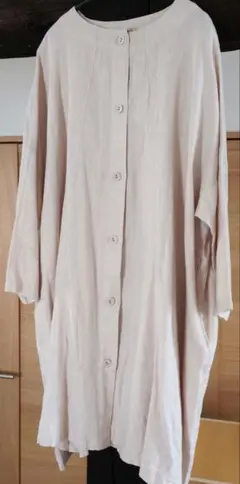 Samansa Mos2 ベージュのリネン混オーバーサイズ　スプリングコート