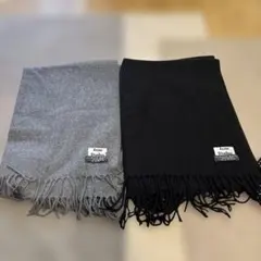 Acne Studios マフラー 2点セット グレー ブラックのサムネイル