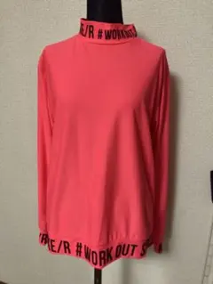 ピンク ハイネック シャツ M #WORKOUT