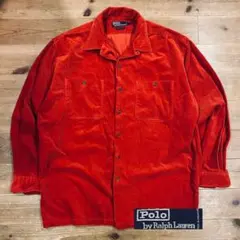 シャツ 古着 90s POLO RALPH LAUREN ラルフローレン 赤 M