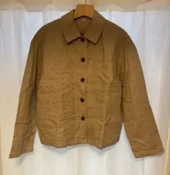 無印良品　キルトジャケット　カポック混二重ガーゼ　ベージュ　生成り　S