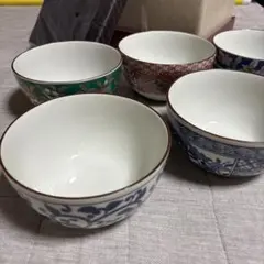 ベトナム ソンべ焼き どんぶり ライテウ焼き 鶏の絵柄 陶器ボウル 6個