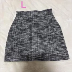 GRL 黒と白のチェック柄タイトスカート