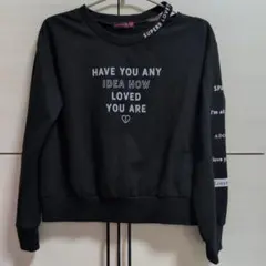 Lovetoxic ブラック 長袖カットソー150