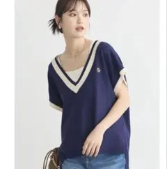 美品❣️チルデンライクベスト　ネイビー　earth music&ecology
