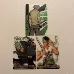 ワンピース　ゾロ　森永ウエハースカード3枚セット